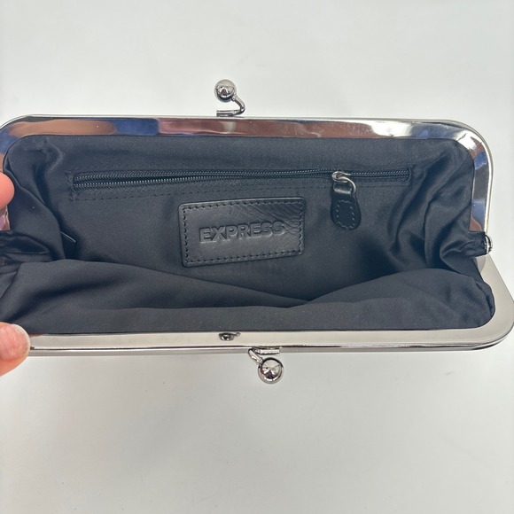 Express Velvet Clutch Evening‎ Bag Sequin Floral Kiss Lock Closure - Picture 4 of 5